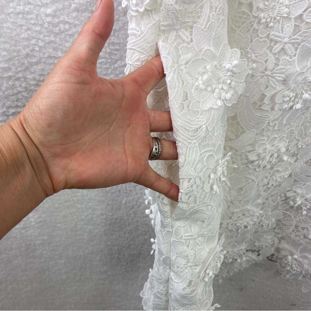 Zimmermann raie lace flower mini dress - ivory - Picture 9 of 15